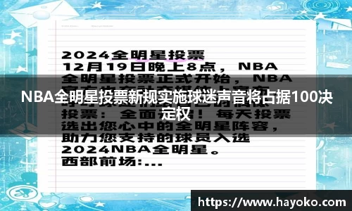 NBA全明星投票新规实施球迷声音将占据100决定权